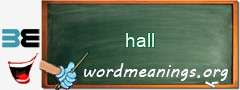 WordMeaning blackboard for hall